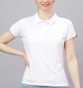 Polo pour femmes en coton piqué premium respirant à manches courtes, coupe ajustée, décontracté, uniforme de travail de bureau pour femmes, logo personnalisé - Product Image 5