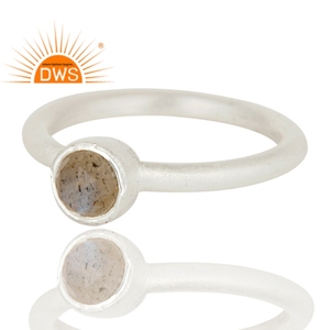 Best Selling Fine Sterling Silver Natural <b>Labradorite</b> Gemstone Stackable <b>Ring</b> Custom Jewelry Manufacturer - Product Image 5