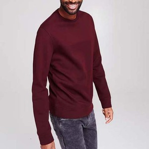 Jersey de cuello redondo de gran tamaño para hombre, sudaderas con capucha lisas de algodón 100%, logotipo impreso, elementos esenciales de invierno, bordado básico - Product Image 2