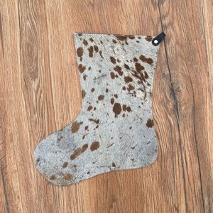 2024 Top <b>Product</b> 13" Small Christmas Holiday Stocking Wholesale Western Cowhide Floral Tooled Leather FRIENDS Christmas Stocking - Product Image 2