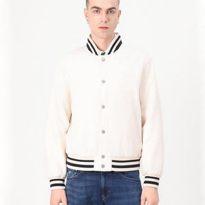 Logo personnalisé brodé hommes Letterman Varsity veste dernière conception côtelé support avant collège Baseball Bomber veste d'hiver - Product Image 6