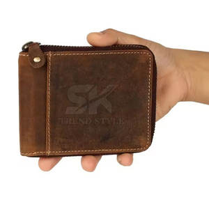 Portefeuille en cuir PU à fermeture éclair intégrale, vente en gros d'usine, nouveau design, taille personnalisée - Product Image 4