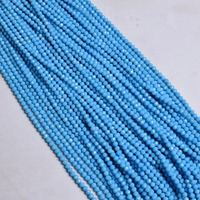 Vente en gros de petites pierres précieuses rondes de 2mm 3mm de turquoise naturelle, perles de turquoise bleue en vrac pour la fabrication de bijoux
