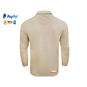 Nouveaux polos de sport décontractés respirants à col rabattu boutonné et rayé, à manches longues, pour le printemps-été - Product Image 2