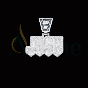 Unisex Custom Engraved Name Bar <b>Pendant</b> <b>Necklace</b> in <b>Black</b> Personalized Jewelry - Product Image 1