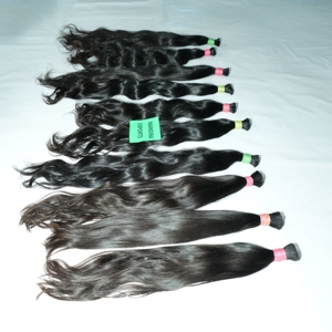 Venta al por mayor a granel 100% cutícula alineados extensiones de cabello humano virgen recto fabricado en Vietnam tipo de cabello indio - Product Image 2