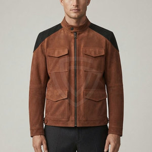 Contemporary <b>Suede</b> <b>Leather</b> <b>Jacket</b> For Men Crafted From Premium Genuine <b>Suede</b> With Comfortable Fit And Elegant Everyday Design - Product Image 3