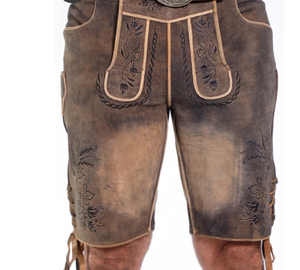 Authentique Lederhosen Homme en Noir Vintage Haute Qualité Bavarois Lederhosen Pour Homme - Product Image 2