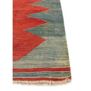 พรมขนสัตว์ลายเรขาคณิต Nayaab สีแดงและสีส้ม ทอแบบเรียบ สำหรับบ้าน ห้องนั่งเล่น ห้องโถง ห้องนอน-Paem-829 - Product Image 4