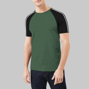 2024 raglán color sólido teñido Fit camisetas hombres camisetas comprar calidad superior raglán hombres color sólido teñido transpirable personalizado - Product Image 4