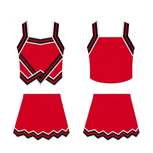 Disfraces de animadora de estilo de moda Diseño libre Uniformes de animadora de estilo personalizado Falda de animadora con logotipo personalizado - Product Image 1