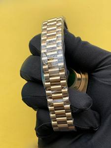 Moda 41mm tono dorado Acero inoxidable diamante en bisel esfera romana hecho reloj automático mecánico para hombres moda - Product Image 3