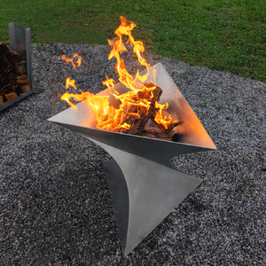 A <b>deep</b> <b>bowl</b> steel firepit created to hold thick logs and provide extended warmth and outdoor warmth for Garden for Outdoor Use - Product Image 4