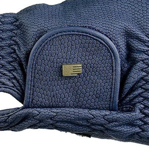 Meilleure vente QHP demi-doigt gants d'équitation dernière conception en cuir numérique en brun chocolat pour l'équitation d'hiver en gros - Product Image 5