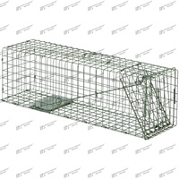 Cage pour pièges à animaux à usage vétérinaire 102cm x 54cm x 62cm Cages pour pièges à animaux en acier galvanisé Cage pour équipements de sauvetage d'animaux