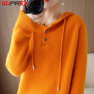 Sudadera con Capucha Casual de Invierno Suprex Enterprises SE-0764 2026, Sudadera con Puños Acanalados, Largo Regular, Estampado de Corazón, para Mujer - Product Image 4