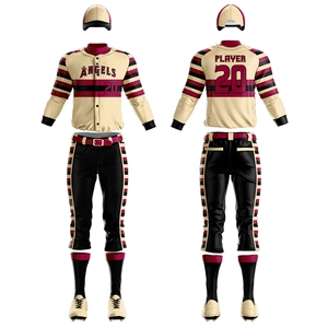 Ensemble uniforme de baseball personnalisé OEM en jersey doux et pantalon assorti, respirant, grande taille, séchage rapide pour adultes, techniques d'impression - Product Image 6
