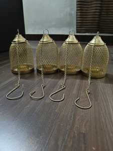 Bougeoir chauffe-plat mural en métal Lanternes Bougeoirs suspendus en forme Chaîne Ganpati Décor Cage Bougeoir - Product Image 6