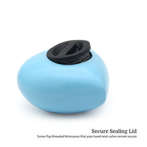 Urne funéraire en forme de cœur de 50 ml, bleu ciel, vente en gros |   Direct d'usine - Product Image 5