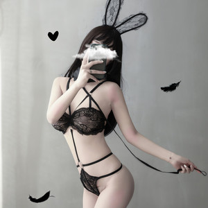 Ensemble de lingerie sexy, costume de demoiselle d'honneur mignon, costume de chat ou de lapin avec body en dentelle - Product Image 2