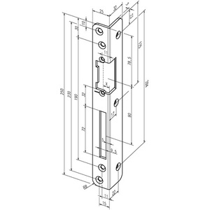Serrures de meubles modernes en acier inoxydable mat 69 mm à entrée sans clé - 3 mm d'épaisseur - Product Image 1