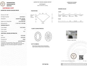 Diamantes grandes sintéticos creados en laboratorio con certificación IGI de 3,00 quilates VS1 Claridad Cvd Corte ovalado Diamante cultivado en laboratorio Diamantes de color blanco D - Product Image 3