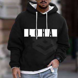 Sudadera con Capucha Extra Grande para Hombre, Invierno, Impresión Digital Sólida, ODM, 100% Algodón Orgánico, Alta Calidad, Opciones Personalizadas, Venta al Por Mayor - Product Image 4