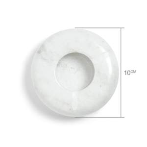 Cendrier artisanal en marbre blanc fabriqué à partir de pierre naturelle 100% - Product Image 4