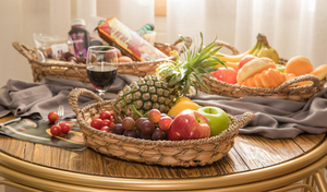 Produit le plus vendu jacinthe d'eau plateaux décoratifs maison nourriture plateaux à manger décor durable tissé sans danger pour la décoration de Restaurant - Product Image 6