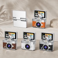Mini caméra rétro à clapet, appareil photo numérique portable 1,47 pouce CCD 1080P, appareil photo/vidéo de poche avec porte-clés