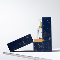 Boîte rigide magnétique à double ouverture de luxe Lionwrap avec logo en feuille d'or pour l'emballage de parfums, boîte cadeau personnalisée