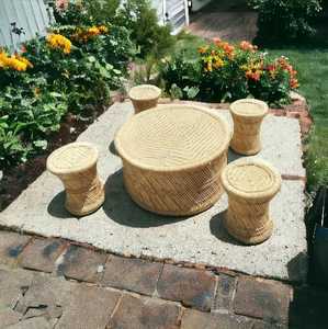 Factory Superior Quality New Style <b>Inflatable</b> Outdoor Ottoman and Table Garden Kitchen Outdoor Set Bamboo Ottoman - Product Image 4