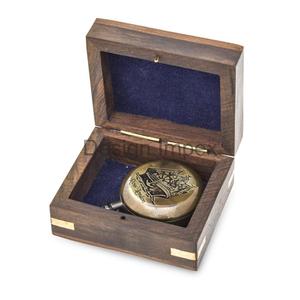 Brass <b>Compass</b> Leather Box Packed <b>Antique</b> <b>Compass</b> Model Decorative Custom Gift Metal Crafts Vintage <b>Compass</b> collectable Gifts - Product Image 2
