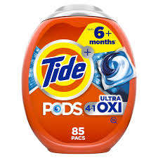 Tide PODS Ultra Oxi 85 Count Detergente para ropa Paquetes Forma líquida - Product Image 2