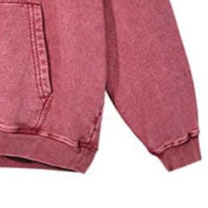 Haute qualité hommes surdimensionné lavage à l'acide pull à capuche 100% coton décontracté vêtements de rue pour l'hiver solide motif à capuche en gros - Product Image 3