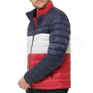 Chaqueta acolchada ligera, impermeable, transpirable, ecológica, personalizada, con cuello levantado en la cara frontal, para exteriores, ultraligera, para invierno - Product Image 3