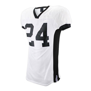 Spandex/Polyester Uniforme de football américain unisexe surdimensionné et sans ficelle Ensemble imprimé à manches courtes respirant et lourd pour hommes - Product Image 5