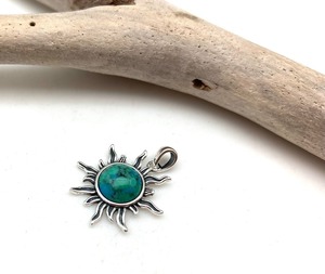 925 argent massif classique pendentif bijoux pour femmes 925 argent Sterling Turquoise pierre précieuse Boho Style fait main pendentif cadeau maman - Product Image 3