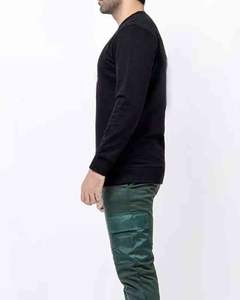 Suéter de Forro Polar para Hombre, Talla Grande XL, Cuello Redondo, Ajuste Regular, Antiencogimiento, Primavera, Color Sólido, Poliéster y Algodón, Moda 2025 - Product Image 3