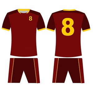 Camiseta de fútbol para adultos de alta calidad, conjunto de uniforme, pantalones cortos personalizables, función de secado rápido, impresión por sublimación, logotipo personalizado barato al por mayor - Product Image 1