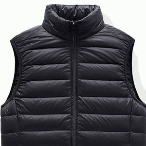 Men's Casual Outdoor Winter Woolen Puffer Vest Removable Hood Thick Sleeveless Customized Logo Breathable Washed <b>Waistcoat</b> - Product Image 2