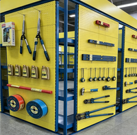 Étagère de présentation en métal à panneaux perforés, robuste, pour outils et matériel, idéale pour les magasins de détail