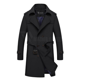 Gabardina de lana de invierno para exteriores para hombre, abrigo largo con protección contra el polvo, abrigo formal elegante para hombre - Product Image 5