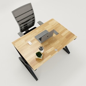 โต๊ะทำงานไม้โอ๊คแท้สไตล์มินิมอลร่วมสมัยสำหรับโฮมออฟฟิศ - Product Image 3