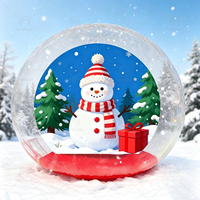 Dôme à bulles gonflable publicitaire de Noël en PVC de 3 m de diamètre pour décoration de jardin extérieur, globe à neige gonflable, sphère à bulles