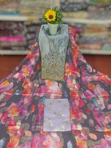 Soldes d'hiver Robe traditionnelle somalienne Fransawi Dirac de haute qualité en jacquard uni à motifs floraux abstraits pour les soirées - Product Image 5