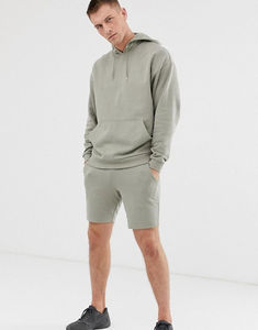 Survêtements unisexes personnalisés en coton, ensembles de jogging 2 pièces, survêtements amples à patchwork, coupe-vent, survêtements amples pour hommes, ensemble sweat-shirt et short - Product Image 1
