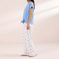 Venta al por mayor con envío directo: Conjuntos de bata y camisón térmico de algodón 100% para mujer, talla grande, cintura elástica, para invierno.