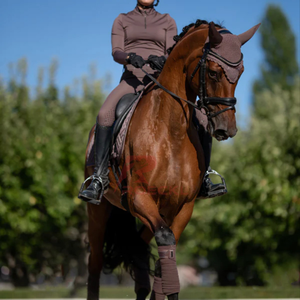 Bonnet anti-mouches pour chevaux, couvre-oreilles au crochet, design léger, respirant et lavable, fabriqué au Pakistan, excellent pour une protection confortable - Product Image 2