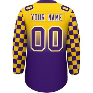 Nuevo 2025 superventas hombres cuello en V Transferencia de Calor impreso manga larga personalizado hockey sobre hielo Jersey 100% poliéster secado rápido transpirable - Product Image 5